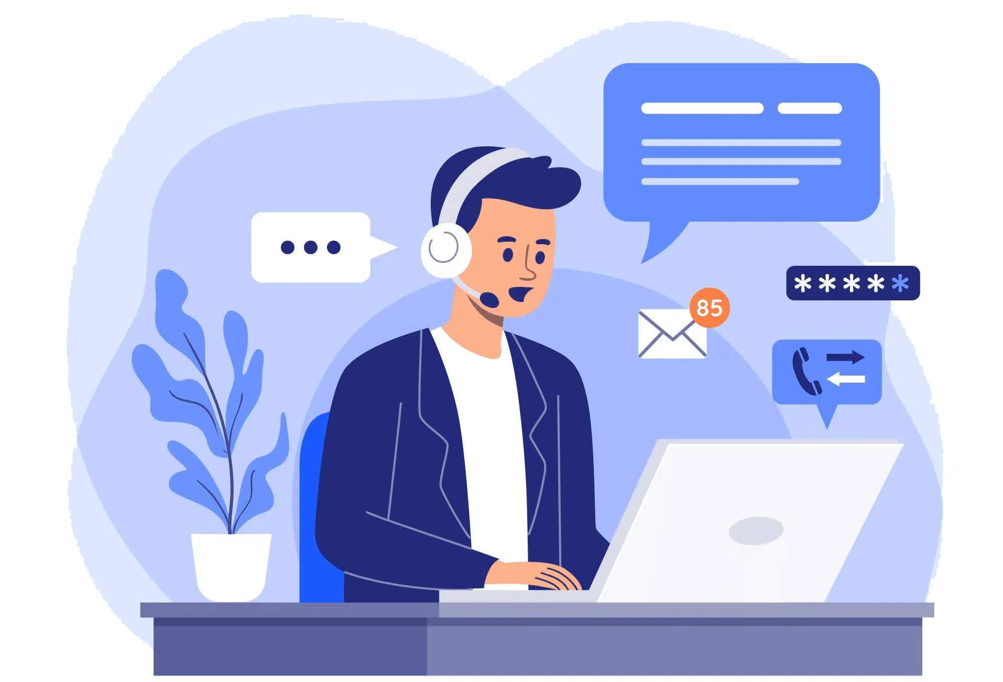 a person looking at digital contacting methods